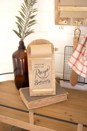 Wooden Table Top Note Roll (Pack of 2)