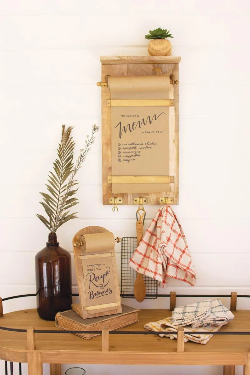 Wooden Table Top Note Roll (Pack of 2)