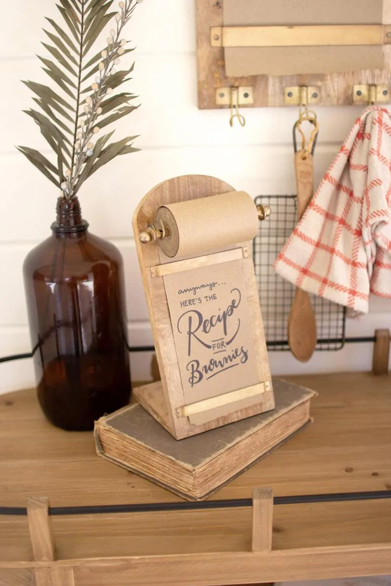 Wooden Table Top Note Roll (Pack of 2)
