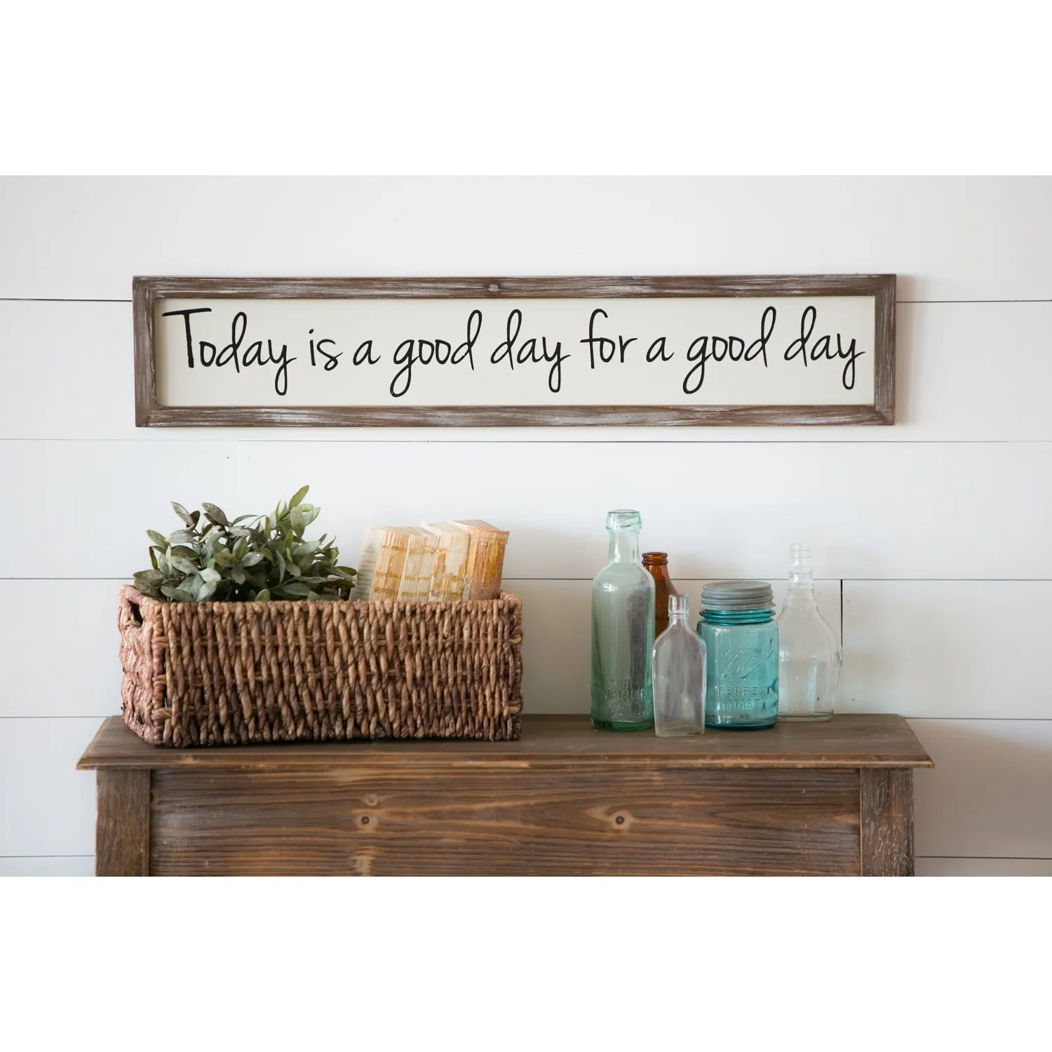 Wooden Wall Art, Today is a Good Day, 6x30,6w358