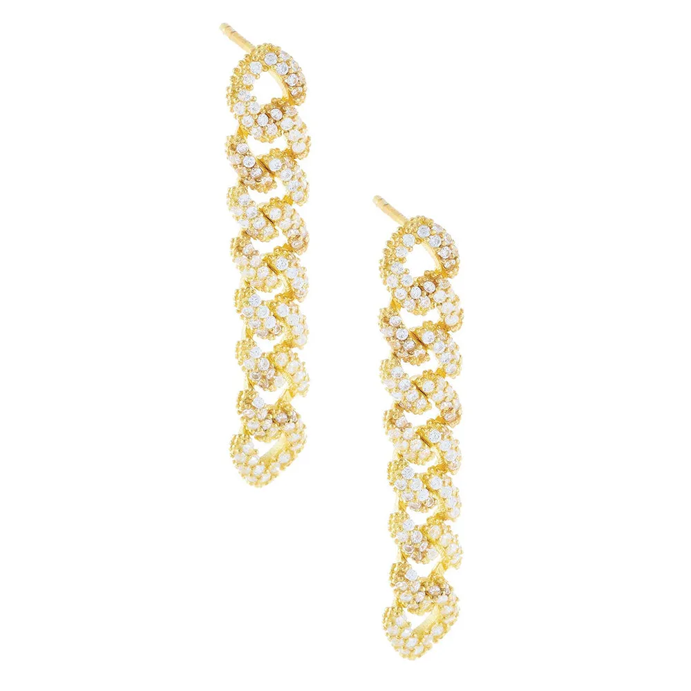 XS Pavé Chain Link Drop Earring