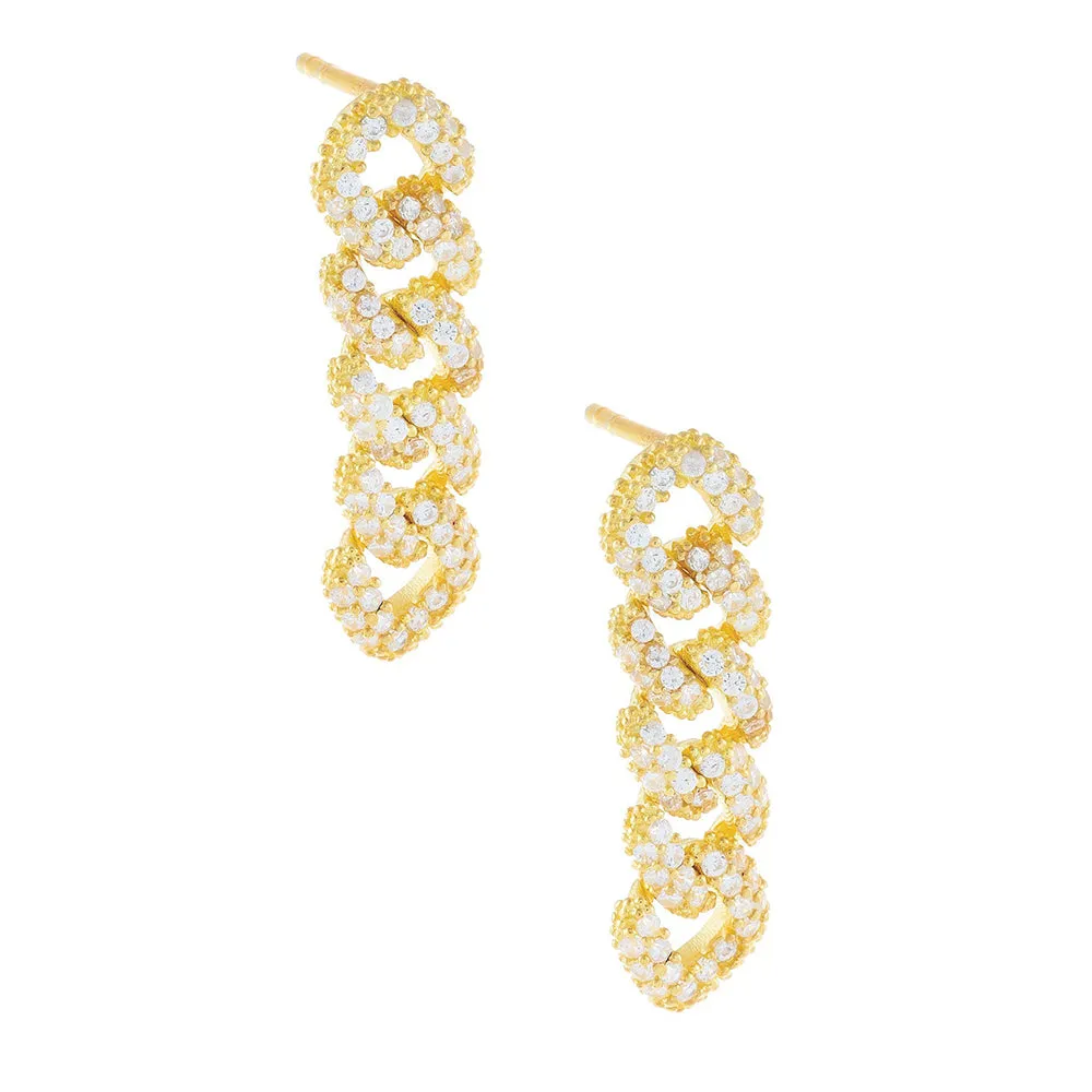 XS Pavé Chain Link Drop Earring