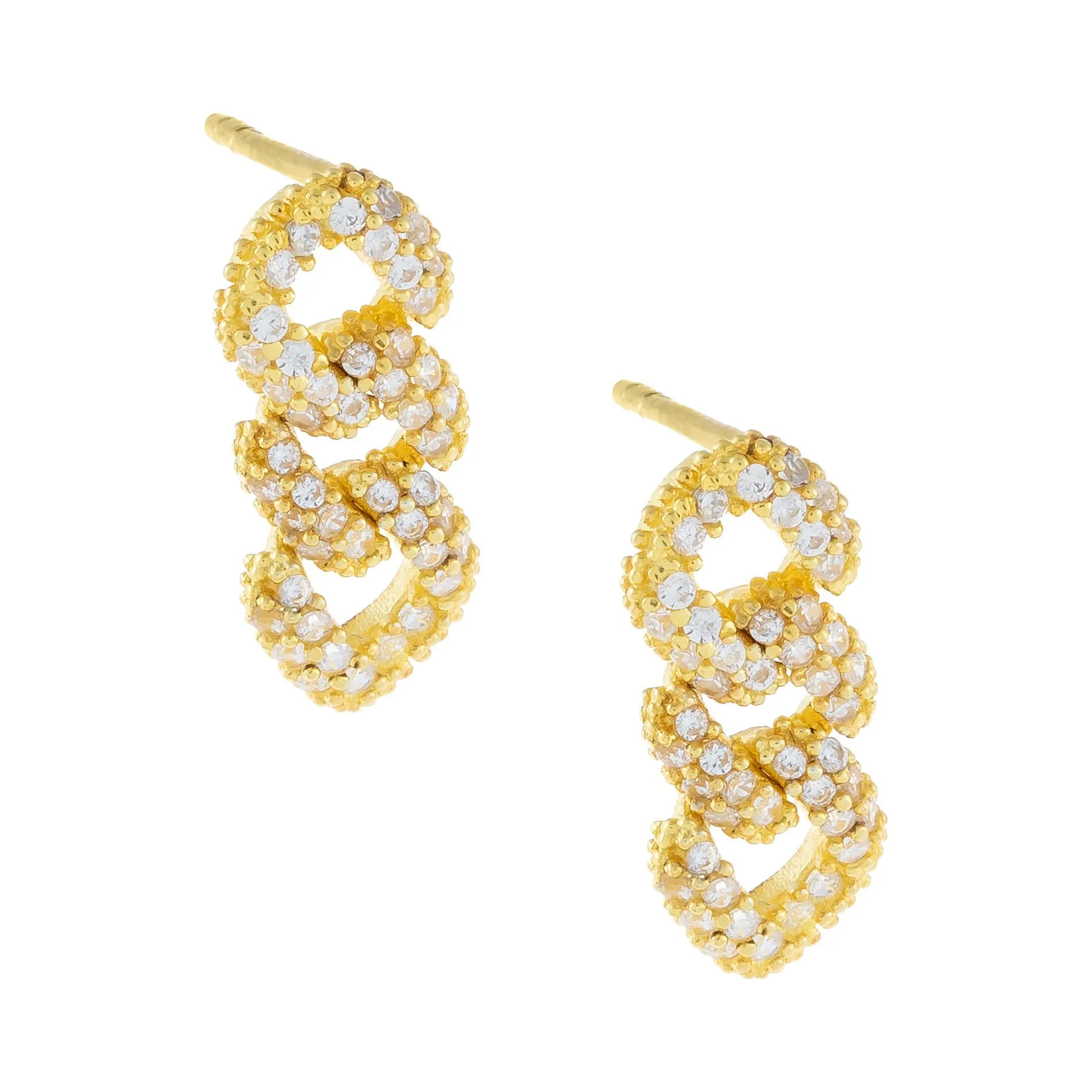 XS Pavé Chain Link Drop Earring