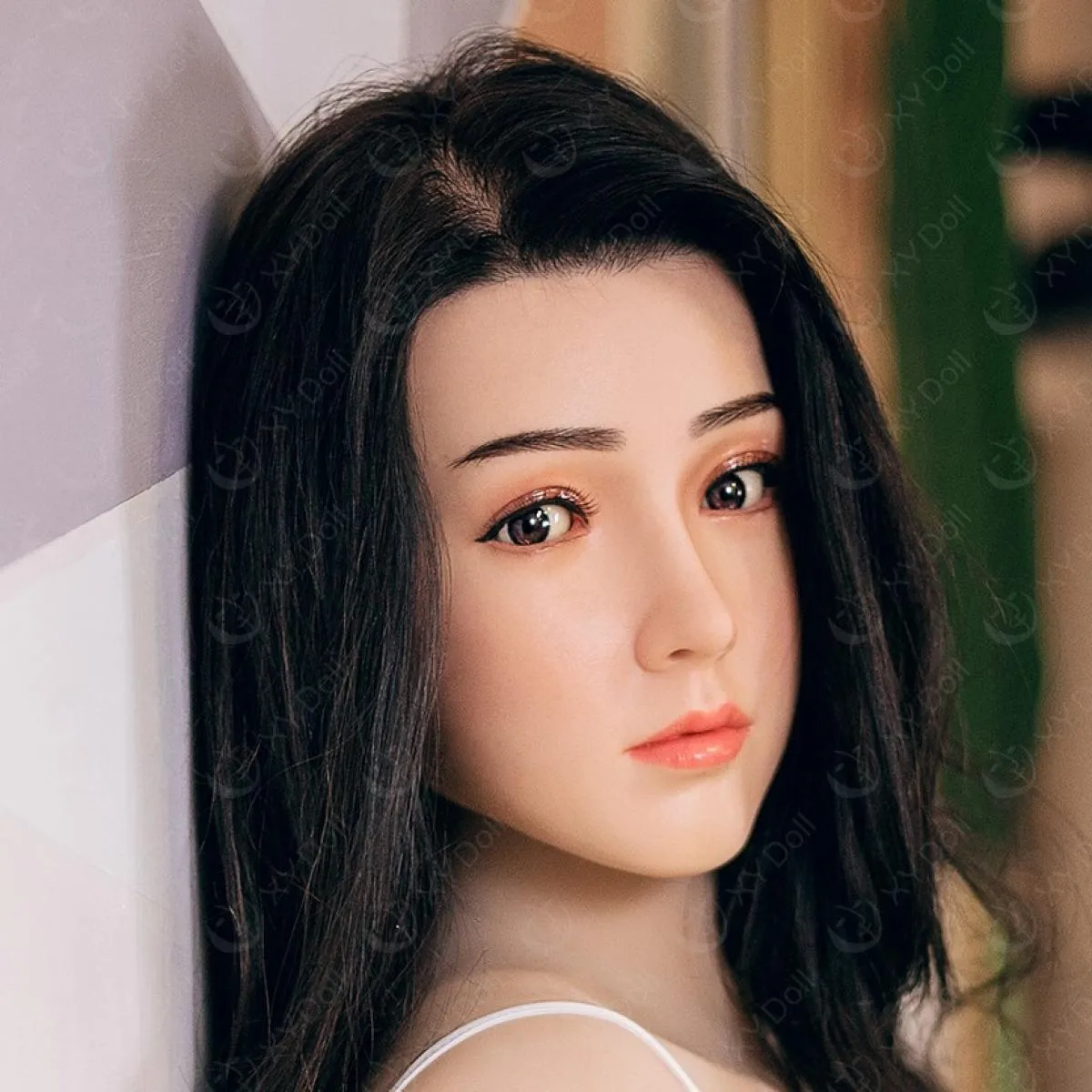 XYDoll - Xia - Silicone Sex Doll Head - M16 Compatible - Natural