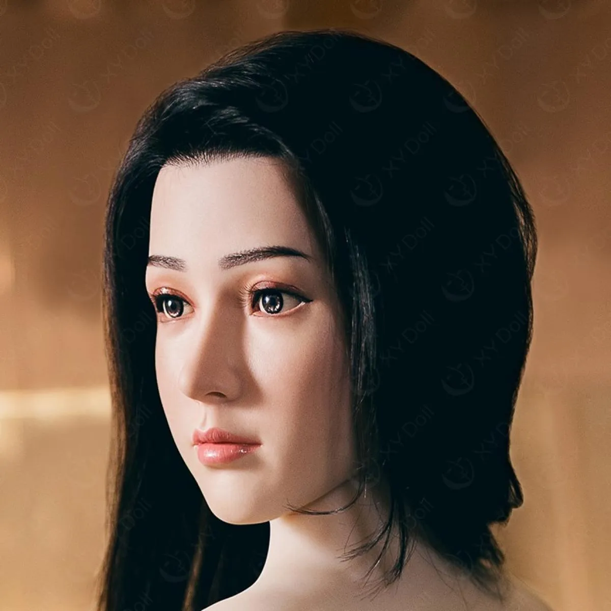 XYDoll - Xia - Silicone Sex Doll Head - M16 Compatible - Natural