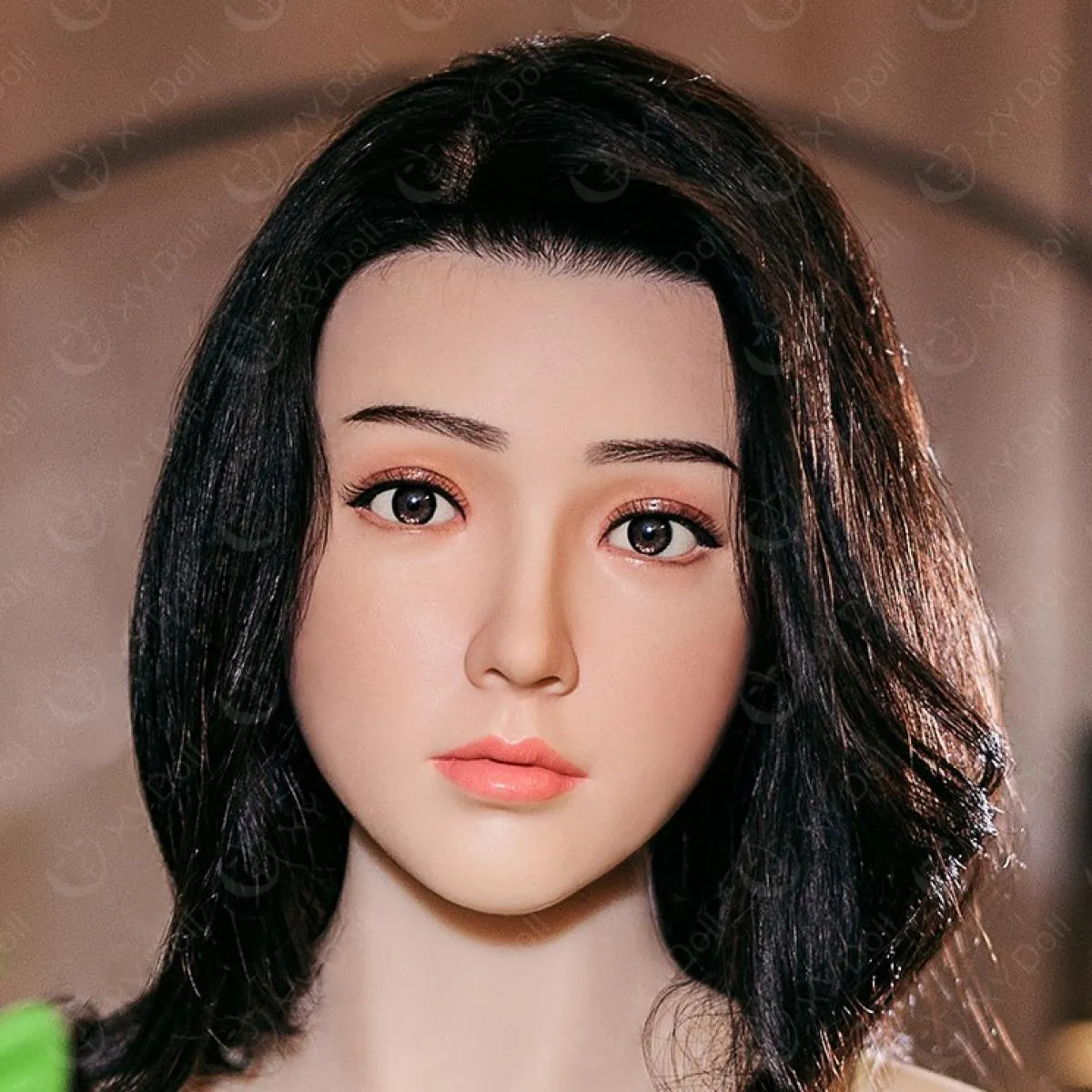 XYDoll - Xia - Silicone Sex Doll Head - M16 Compatible - Natural