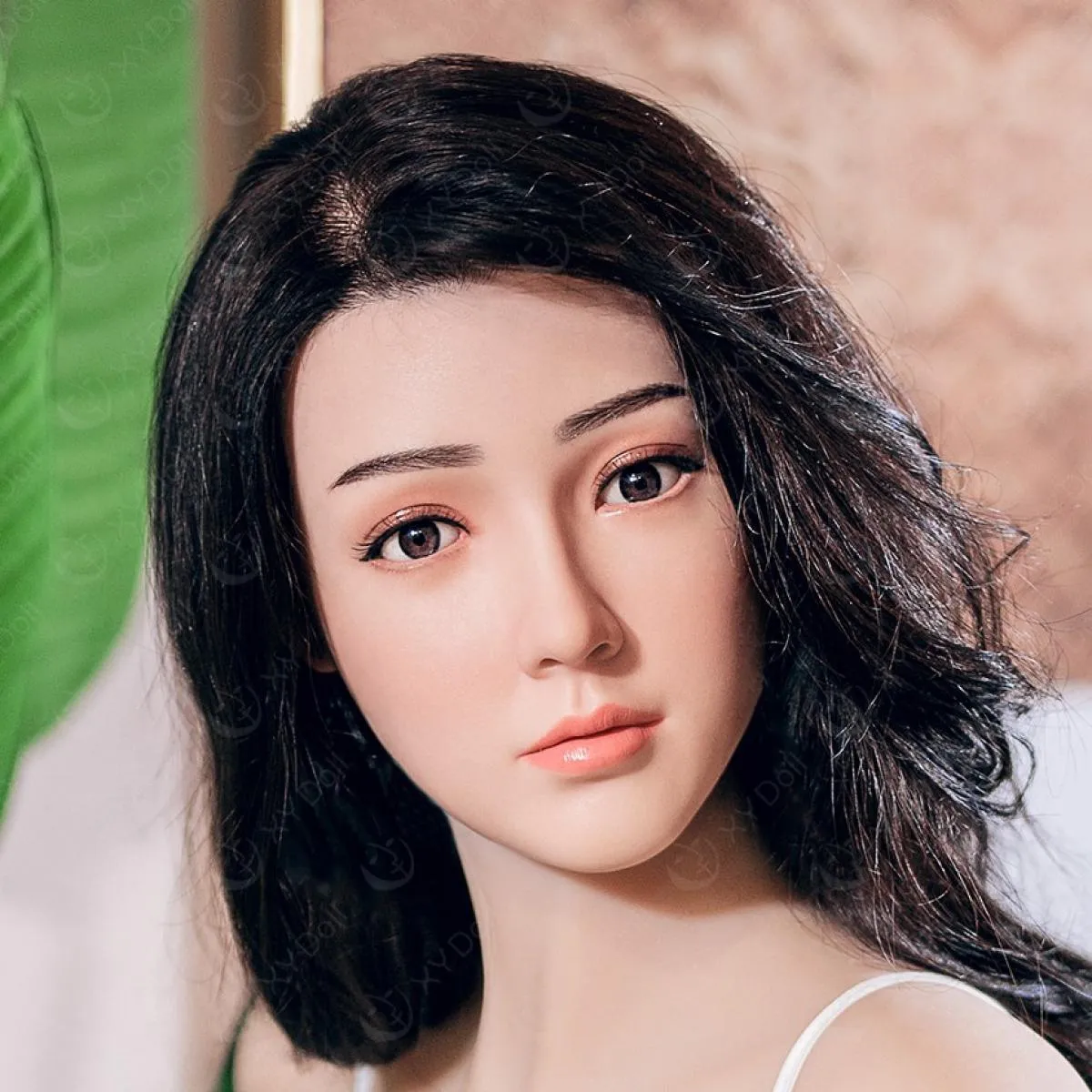 XYDoll - Xia - Silicone Sex Doll Head - M16 Compatible - Natural