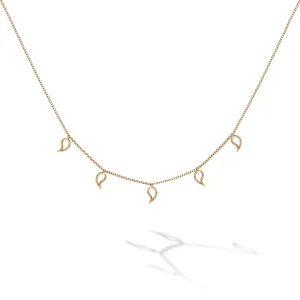 Yellow Gold Petale Choker Necklace