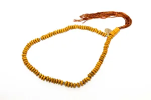 Yellow Wooden Beaded Necklace