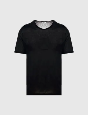 YSL ROUND COLLAR TEE