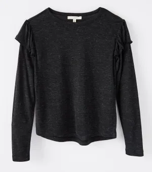 Z Supply Girls Luna Sparkle Tee - Black