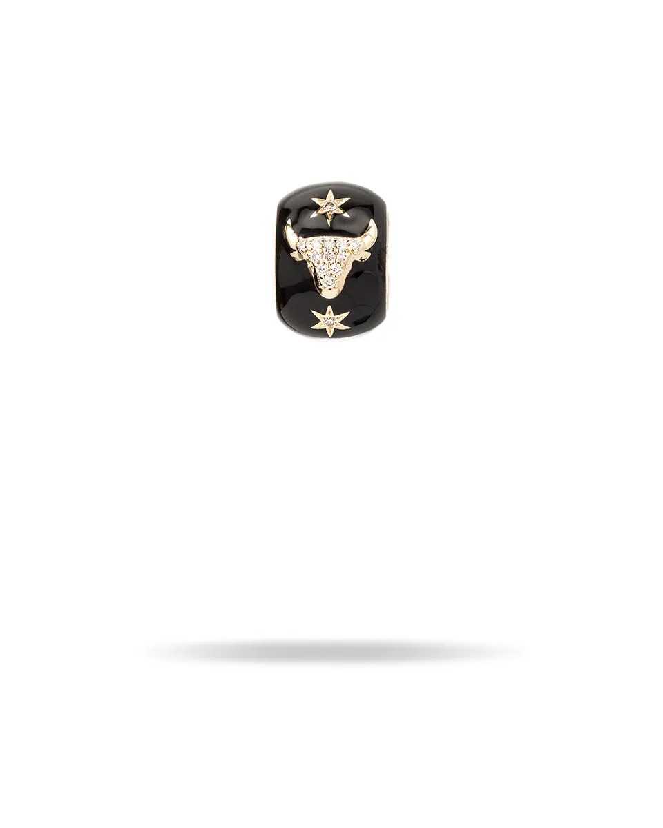 Zodiac Ceramic   Diamond Taurus Big Bead